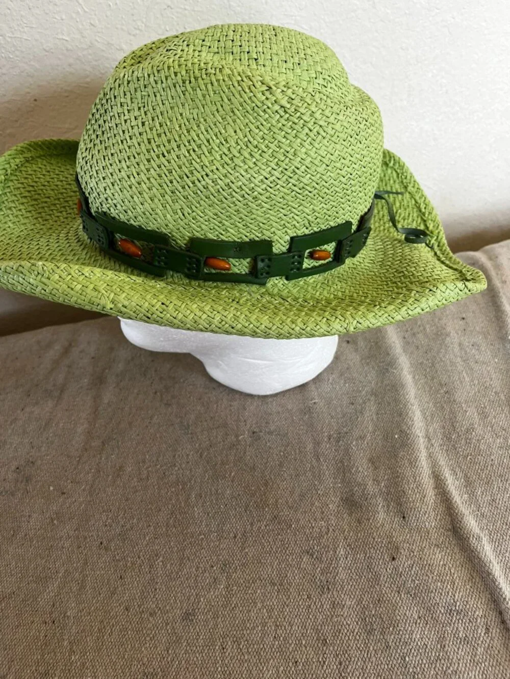 BullHide By Montecarlo Hat Green Straw Festival Concert Western Cowgirl Hat Szsm